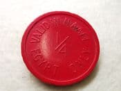 British Military Forces, Egypt, WWII NAAFI 1/4 Token, VF, CS8977