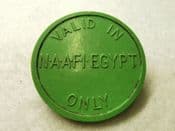 British Military Forces, Egypt, WWII NAAFI Token, VF, CS8978