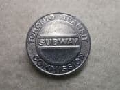 Canada, 1954-66 Toronto Subway Fare Token, F, CS9968