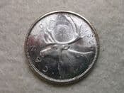 Canada, Silver (.800), 25 Cents 1960, EF, CS10293
