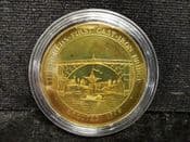 Cast Iron Bridge/Severn Trow, Gold Plated Souvenir Medal, No COA, OS1559