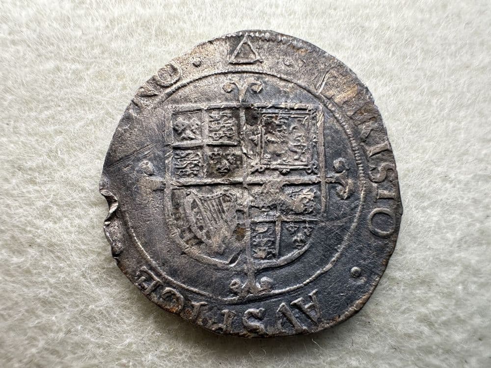 Charles I Silver Shilling MM Triangle 1639-40 AF CS11522