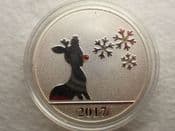 Christmas, 2017 Silver Plated Medal, No COA, OS1793
