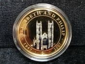 Cook Islands, 2007 Gold Plated $1 (QEII Diamond Wedding), No COA, OS1382