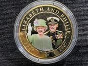 Cook Islands, 2007 Gold Plated $1 (QEII Diamond Wedding), No COA, OS2079