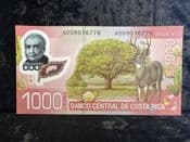 Costa Rica, 1000 Colones 2009, AUNC, BKN1692