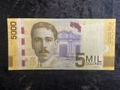 Costa Rica, 5000 Colones 2012, EF, BKN2000