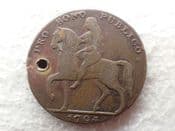 Coventry, Lady Godiva Halfpenny Token 1794 (Edge Error), AF Holed, CS13695