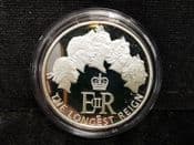 Cowell Coins, 2016 Silver Plated Medal (QEII Longest Reign), OS1535