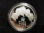 Cowell Coins, 2016 Silver Plated Medal (QEII Longest Reign), OS1547