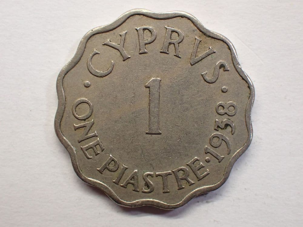 Cyprus One Piastre 1938 VF CS15173