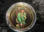 D-Day Forces, Gold Plated Medal (US Sergeant), With COA, Stained/Toned, OS870