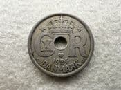 Denmark, 25 Ore 1924, F, CS11206