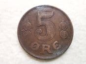 Denmark, 5 Ore 1919, Fair, CS10430