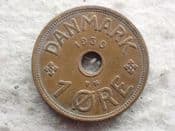 Denmark, One Ore 1930, AVF, CS13189