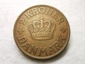 Denmark, Two Kroner 1925, GF, CS9381