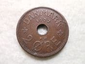 Denmark, Two Ore 1927, VF, CS10323