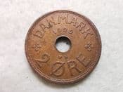 Denmark, Two Ore 1929, VF, CS10429