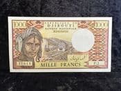 Djibouti, 1000 Francs (1991, No Security Thread), AUNC, BKN2070