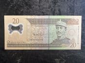 Dominican Republic, 20 Pesos Oro 2009, AUNC, BKN2008