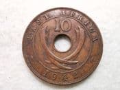 East Africa, 10 Cents 1942, VF, CS10281