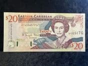 Eastern Caribbean, Grenada, 20 Dollars (1994), EF, BKN2492
