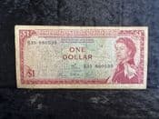 Eastern Caribbean, One Dollar (1965), VG, BKN1874