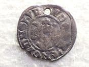 Edward I, Silver Penny (1307-09 AD), Class 10cf3, Canterbury Mint, Holed AF, CS13556