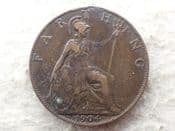 Edward VII, Farthing 1904, AVF, CS14132