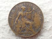 Edward VII, Farthing 1909, F, CS13742