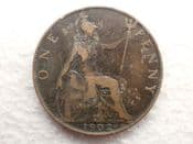Edward VII, One Penny 1902 (Normal Tide), AF, CS12875
