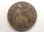 Edward VII, One Penny 1903, Fair, CS12743