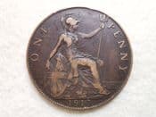 Edward VII, One Penny 1910, GF, CS10842