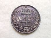 Edward VII, Silver (.925), Maundy Fourpence 1907, Toned AUNC, CS10386