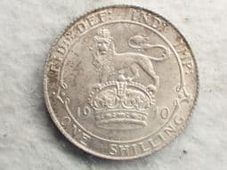 Edward VII, Silver (.925), One Shilling 1910, EF, CS13383
