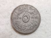 Egypt, 5 Milliemes 1935 H, Fair, CS10898
