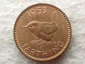 Elizabeth II, Farthing 1953, AEF, CS13751