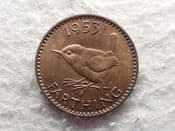 Elizabeth II, Farthing 1953, EF, CS13258