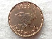 Elizabeth II, Farthing 1953, EF, CS13766