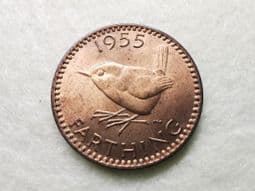 Elizabeth II, Farthing 1955, AUNC, CS8026