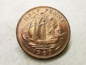 Elizabeth II, Halfpenny 1959, AUNC, CS8778