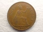 Elizabeth II, One Penny 1953 (Scarcer Year), F, CS12583