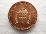 Elizabeth II, One Penny 1975, UNC Toned, Ex Proof, CS12415