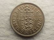 Elizabeth II, One Shilling 1953 (English), EF, CS12668