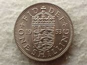 Elizabeth II, One Shilling 1953 (English), EF, CS13765