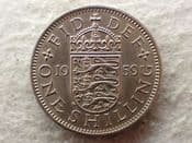 Elizabeth II, One Shilling 1959 (English), EF, CS13782