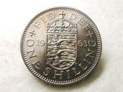 Elizabeth II, One Shilling 1963 (English), AUNC, CS9060