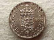 Elizabeth II, One Shilling 1964 (English), EF, CS13697