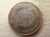 Elizabeth II, Silver (.925), 28.28g 25p 1972 (QEII Silver Wedding), UNC Ex Proof, CS14291