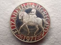 Elizabeth II, Silver (.925), Crown 1977 (Silver Jubilee), Toned UNC Ex Proof, CS12267